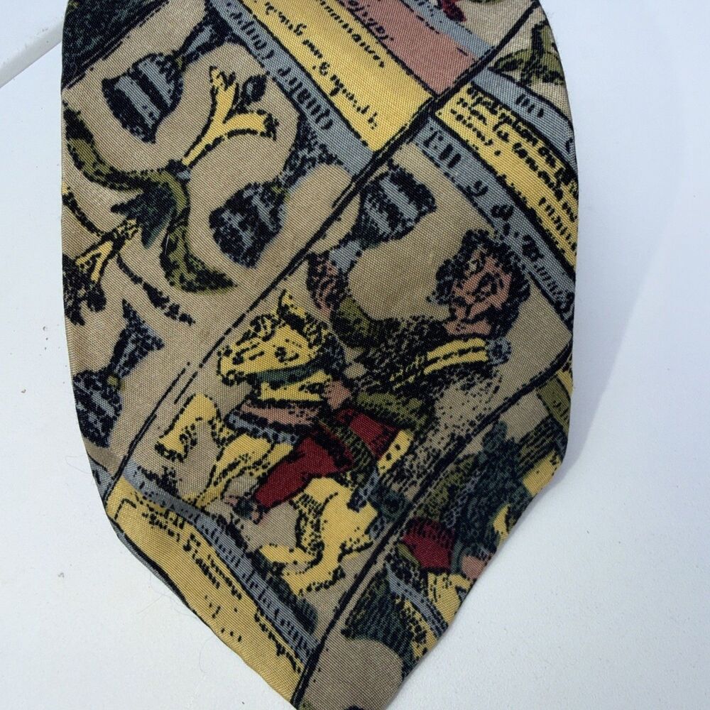 Vtg Generra Mens Necktie Renaissance Festival Victorian Party Holiday USA 59”